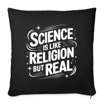 Atheism, Atheist, Anti-Religion, Agnostic - Sofa pillowcase 17,3'' x 17,3'' (45 x 45 cm) - black - Front