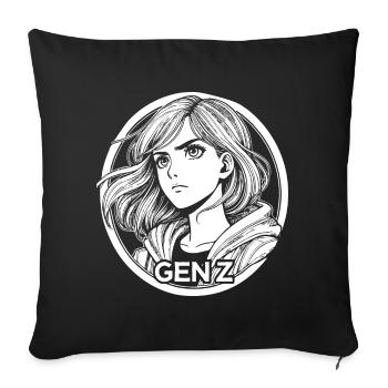 Les femmes de la génération Z – élégantes et fortes - Housse de coussin décorative 45 x 45 cm - noir - Devant