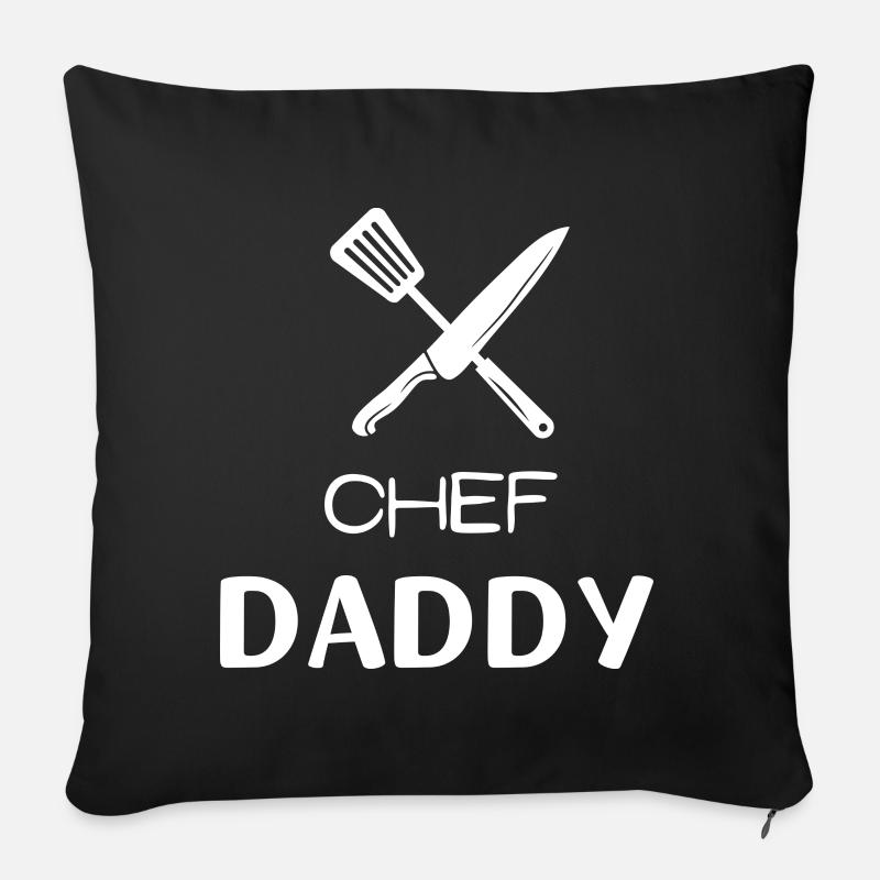 Chef Daddy - Sofa pillowcase 17,3'' x 17,3'' (45 x 45 cm) - black