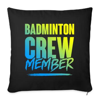 Équipe de badminton - Housse de coussin décorative 45 x 45 cm - noir - Devant
