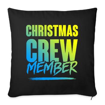 Christmas Crew - Sofa pillowcase 17,3'' x 17,3'' (45 x 45 cm) - black - Front