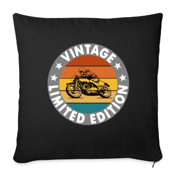 Vintage - Sofa pillowcase 17,3'' x 17,3'' (45 x 45 cm) - black - Front