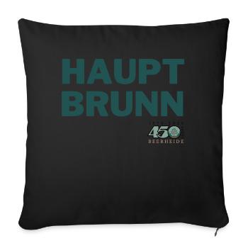 HAUPTBRUNN - Sofakissenbezug 45 x 45 cm - Schwarz - Vorne