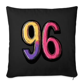 96 Nombre Coloré - Housse de coussin décorative 45 x 45 cm - noir - Devant
