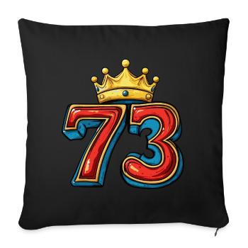 73 Number Krone - Sofa pillowcase 17,3'' x 17,3'' (45 x 45 cm) - black - Front