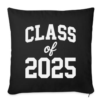 Class of 2025 - Sofa pillowcase 17,3'' x 17,3'' (45 x 45 cm) - black - Front