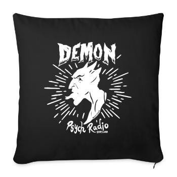 Demon Psych Radio - Sofa pillowcase 17,3'' x 17,3'' (45 x 45 cm) - black - Front