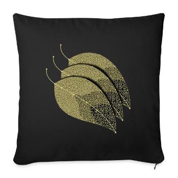 Leaves Decorative - Sofa pillowcase 17,3'' x 17,3'' (45 x 45 cm) - black - Front