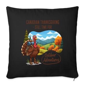 L’aventure canadienne de l’Action de grâce - Housse de coussin décorative 45 x 45 cm - noir - Devant