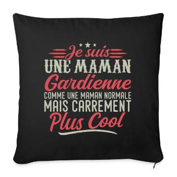 I'm a Babysitter mom, downright cool - Sofa pillowcase 17,3'' x 17,3'' (45 x 45 cm) - black - Front