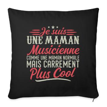 I'm a Musician Mom, Downright Cool - Sofa pillowcase 17,3'' x 17,3'' (45 x 45 cm) - black - Front