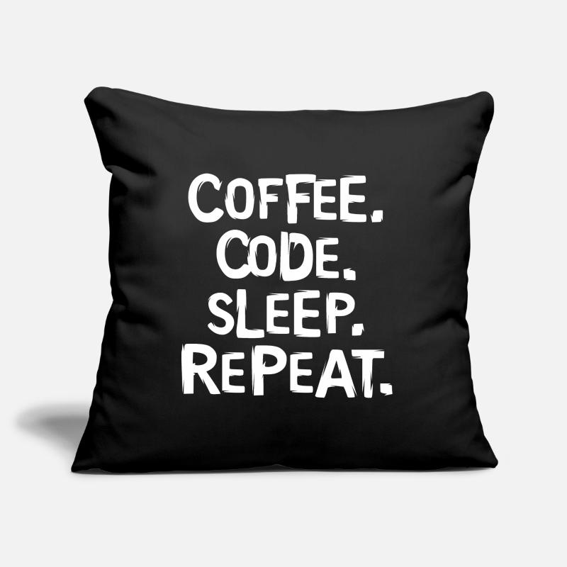 coffee code sleep - repeat programmer work Sofa pillowcase 17,3'' x 17,3'' (45 x 45 cm)