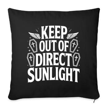 Keep out of direct sunlight! Vampire Goth Emo - Sofa pillowcase 17,3'' x 17,3'' (45 x 45 cm) - black - Front