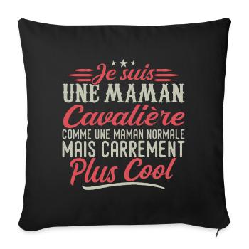 I'm a Cavalier Mom, Downright Cool - Sofa pillowcase 17,3'' x 17,3'' (45 x 45 cm) - black - Front
