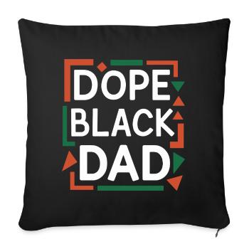 T-shirt audacieux noir de conception graphique de papa - Housse de coussin décorative 45 x 45 cm - noir - Devant
