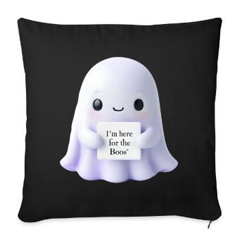 Halloween Saying Ghost Gift Idea - Sofa pillowcase 17,3'' x 17,3'' (45 x 45 cm) - black - Front