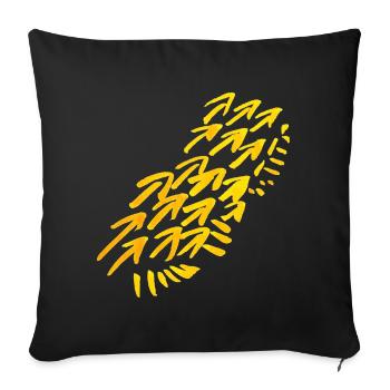 ornement à motif de flèches - Housse de coussin décorative 45 x 45 cm - noir - Devant