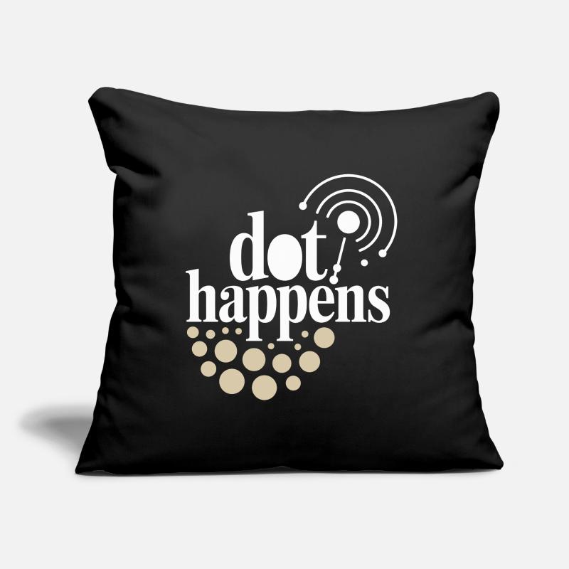 Dot Happens Morse Code Fun Housse de coussin décorative 45 x 45 cm