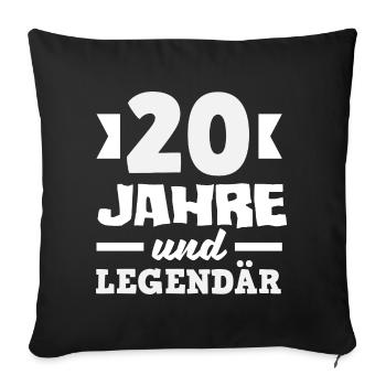 Funny 20th Birthday Gift - Sofa pillowcase 17,3'' x 17,3'' (45 x 45 cm) - black - Front