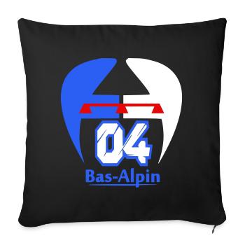 Bas-Alpine logo - Sofa pillowcase 17,3'' x 17,3'' (45 x 45 cm) - black - Front