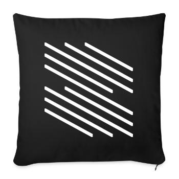 Minimalist Diagonal Line Pattern design - Sofa pillowcase 17,3'' x 17,3'' (45 x 45 cm) - black - Front