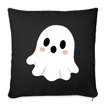 Cute Ghost - Sofa pillowcase 17,3'' x 17,3'' (45 x 45 cm) - black - Front
