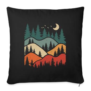 Forest Landscape Nature Trees Nature Lovers - Sofa pillowcase 17,3'' x 17,3'' (45 x 45 cm) - black - Front