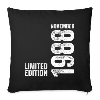 Novembre 1988 Édition Limitée Novembre 1988 - Housse de coussin décorative 45 x 45 cm - noir - Devant