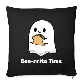 Boorito Taco Ghost - Sofa pillowcase 17,3'' x 17,3'' (45 x 45 cm) - black - Front