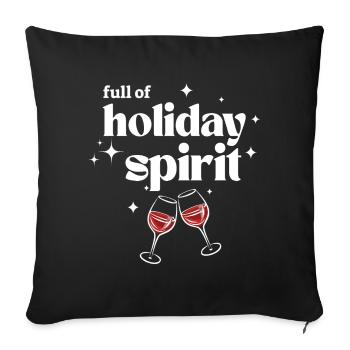 Full Of Holiday Spirit - Sofa pillowcase 17,3'' x 17,3'' (45 x 45 cm) - black - Front