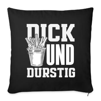 Funny Father's Day Gift Dad Beer - Sofa pillowcase 17,3'' x 17,3'' (45 x 45 cm) - black - Front