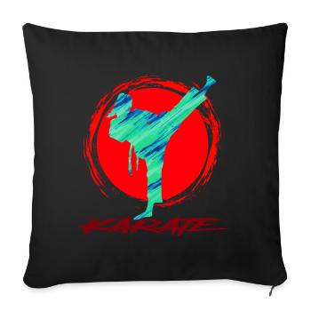 Karate - Sofakissenbezug 45 x 45 cm - Schwarz - Vorne