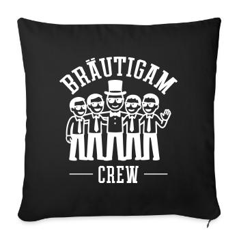 GROOM CREW - Sofa pillowcase 17,3'' x 17,3'' (45 x 45 cm) - black - Front