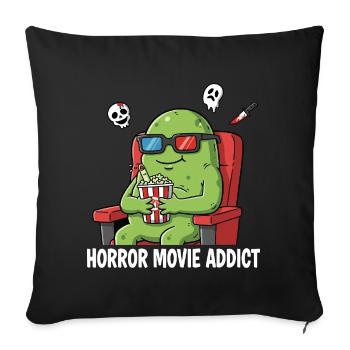 Horror movie lover Alien - Sofa pillowcase 17,3'' x 17,3'' (45 x 45 cm) - black - Front
