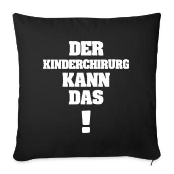 Pediatric Surgeon - Sofa pillowcase 17,3'' x 17,3'' (45 x 45 cm) - black - Front