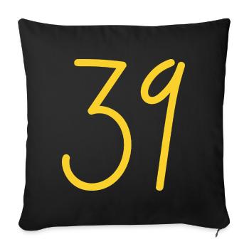 39 - Sofakissenbezug 45 x 45 cm - Schwarz - Vorne