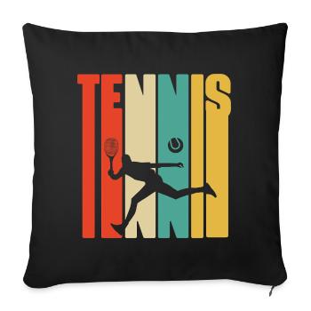 Ich kann nicht, ich habe kein Tennis. - Sofakissenbezug 45 x 45 cm - Schwarz - Vorne