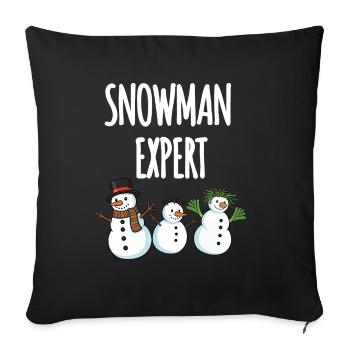 Snowman Expert - Sofa pillowcase 17,3'' x 17,3'' (45 x 45 cm) - black - Front