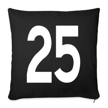 Débuts amicaux 25 - Housse de coussin décorative 45 x 45 cm - noir - Devant