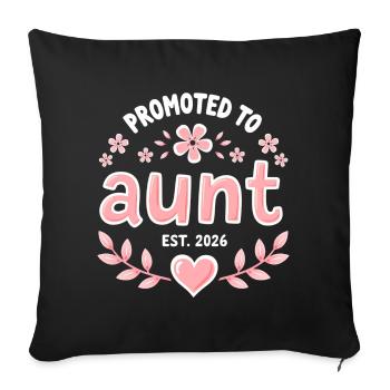 Tante 2026 Tante 2026 Promue Tante 2026 - Housse de coussin décorative 45 x 45 cm - noir - Devant