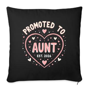 Tante 2026 Tante 2026 Promue Tante 2026 - Housse de coussin décorative 45 x 45 cm - noir - Devant