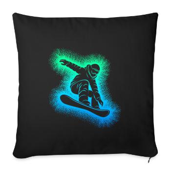 Snowboard Snowboarder Snowboarding - Sofa pillowcase 17,3'' x 17,3'' (45 x 45 cm) - black - Front
