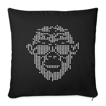 Design du singe aux lunettes de soleil - Housse de coussin décorative 45 x 45 cm - noir - Devant