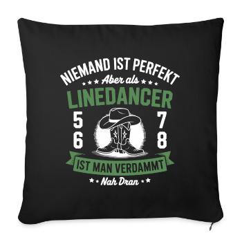 Line Dance Country Western Line Dancer - Sofa pillowcase 17,3'' x 17,3'' (45 x 45 cm) - black - Front