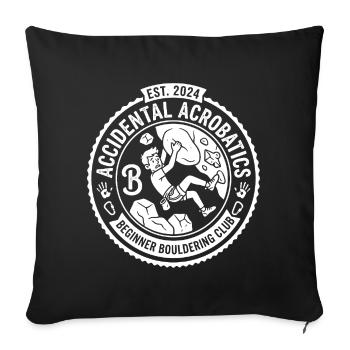 Emblème du club débutant en bloc - Housse de coussin décorative 45 x 45 cm - noir - Devant