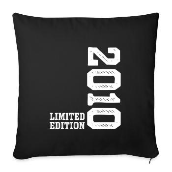 16th Birthday 2010 Limited Edition Boy Girls - Sofa pillowcase 17,3'' x 17,3'' (45 x 45 cm) - black - Front