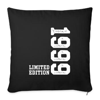 27. Geburtstag 1999 Limited Edition Mann Frau  - Sofakissenbezug 45 x 45 cm - Schwarz - Vorne
