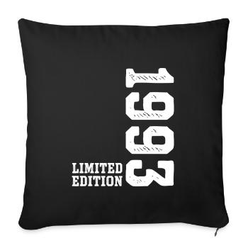 33e anniversaire 1993 Édition limitée Homme Femme - Housse de coussin décorative 45 x 45 cm - noir - Devant