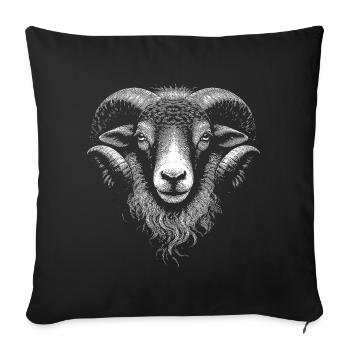 Ram - Sofa pillowcase 17,3'' x 17,3'' (45 x 45 cm) - black - Front