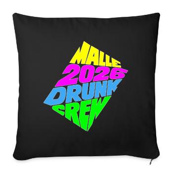 Malle 2026 Équipe Ivre - Housse de coussin décorative 45 x 45 cm - noir - Devant